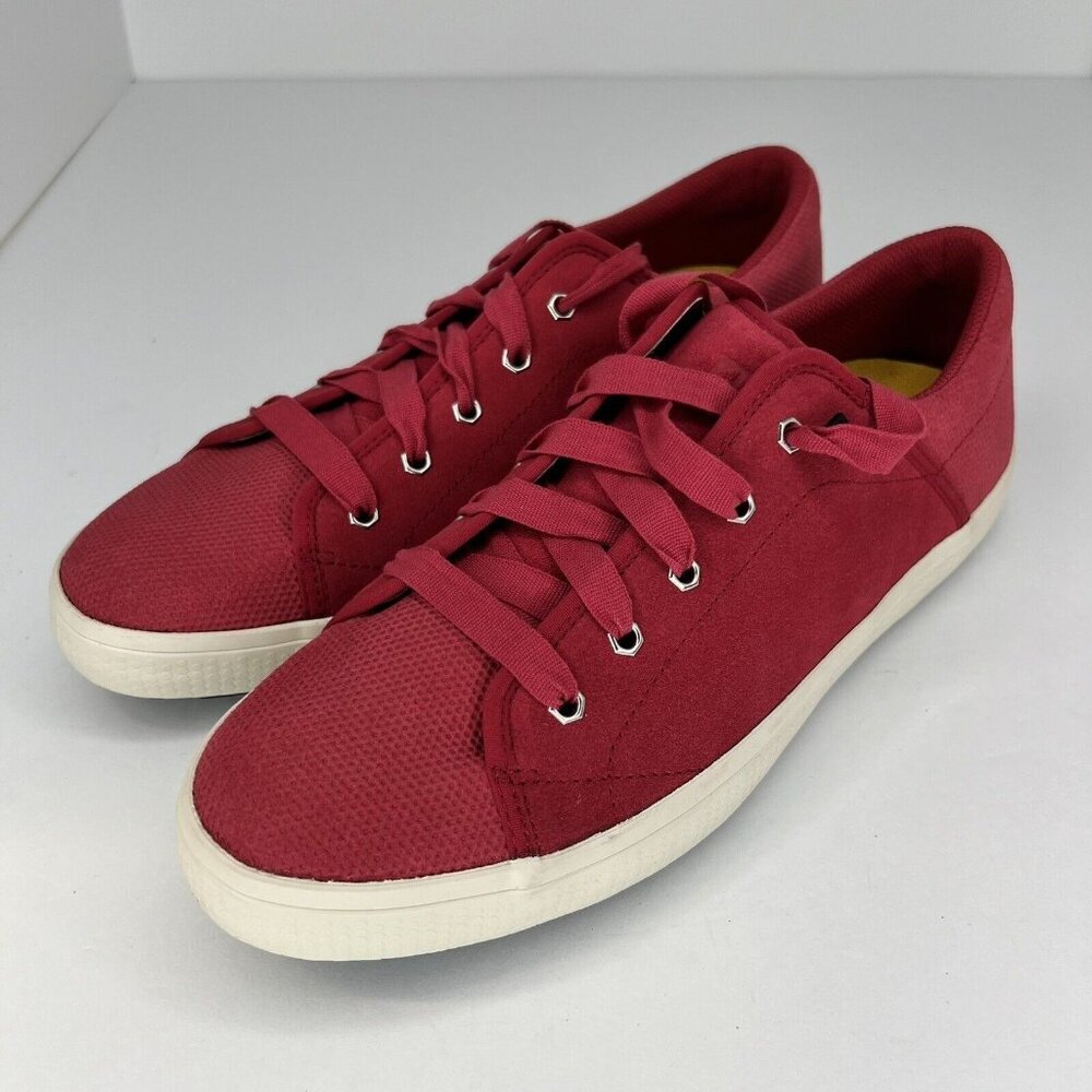 Caterpillar Cat Womens P311211 Red Passport Ribbon Low Top Size 9 Sneakers